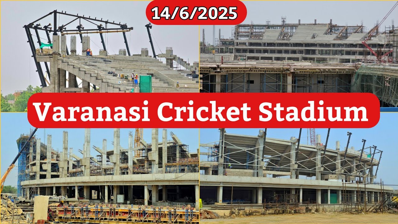 Varanasi International Cricket Stadium Latest Update l Roof Work Started! KASHI CRICKET STADIUM