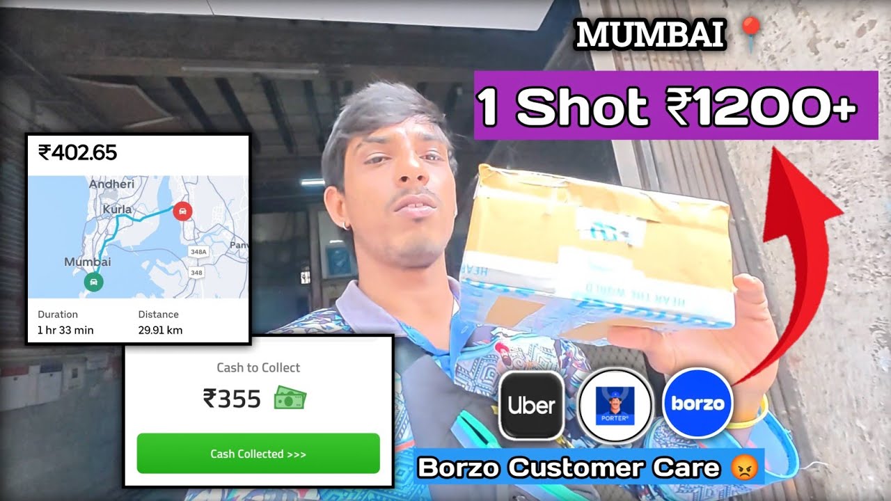 Aaj To Itne Bade Bade Multi Orders Mile 🤑 Porter Bike Delivery + Uber + Borzo 🔥Total Earnings? 🤔