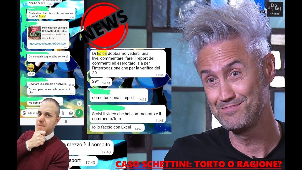 DoWi - Breaking News| IL CASO SCHETTINI: STRANA CONVIVENZA TRA SCUOLA E SOCIAL | ⚗️🗞️ #casoschettini