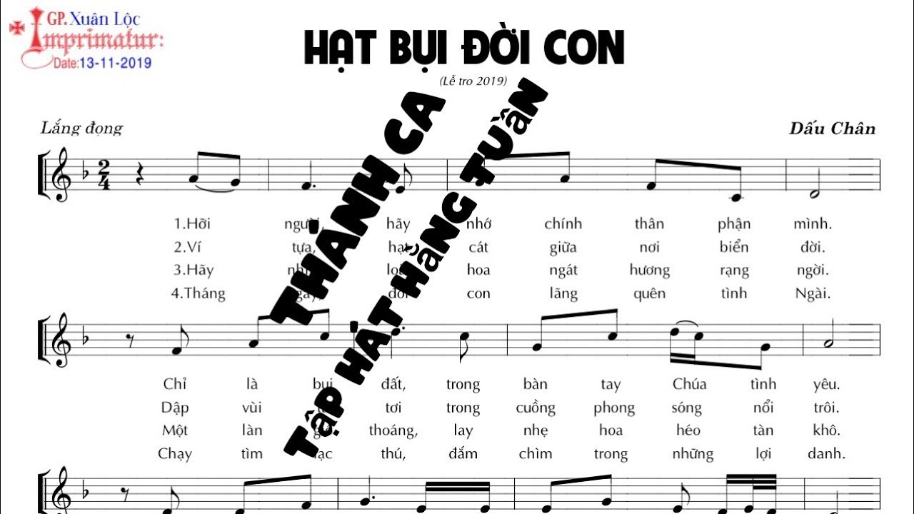 Hạt Bụi Đời Con - Dấu Chân #tcthht #thanhcataphathangtuan  