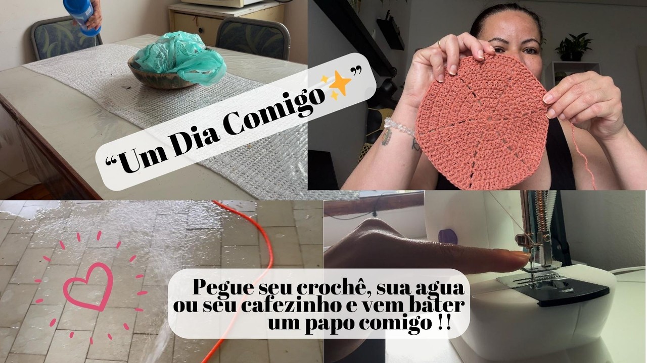 Vlog de Sábado Real | Crochê, Casa e Tentando Costurar