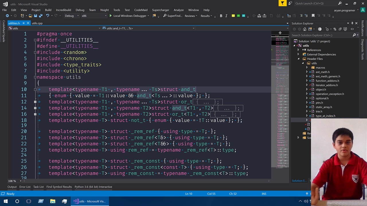 Learn To Build your own C++ Utility Library Files Part-1 utilities.h