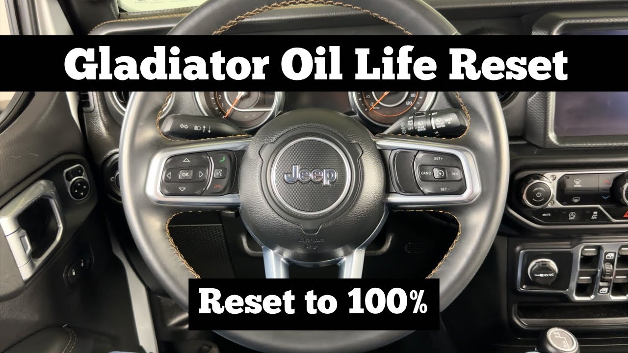 2020 - 2024 JEEP GLADIATOR - How To Reset Oil Life Light Back To 100% After Oil Change DIY