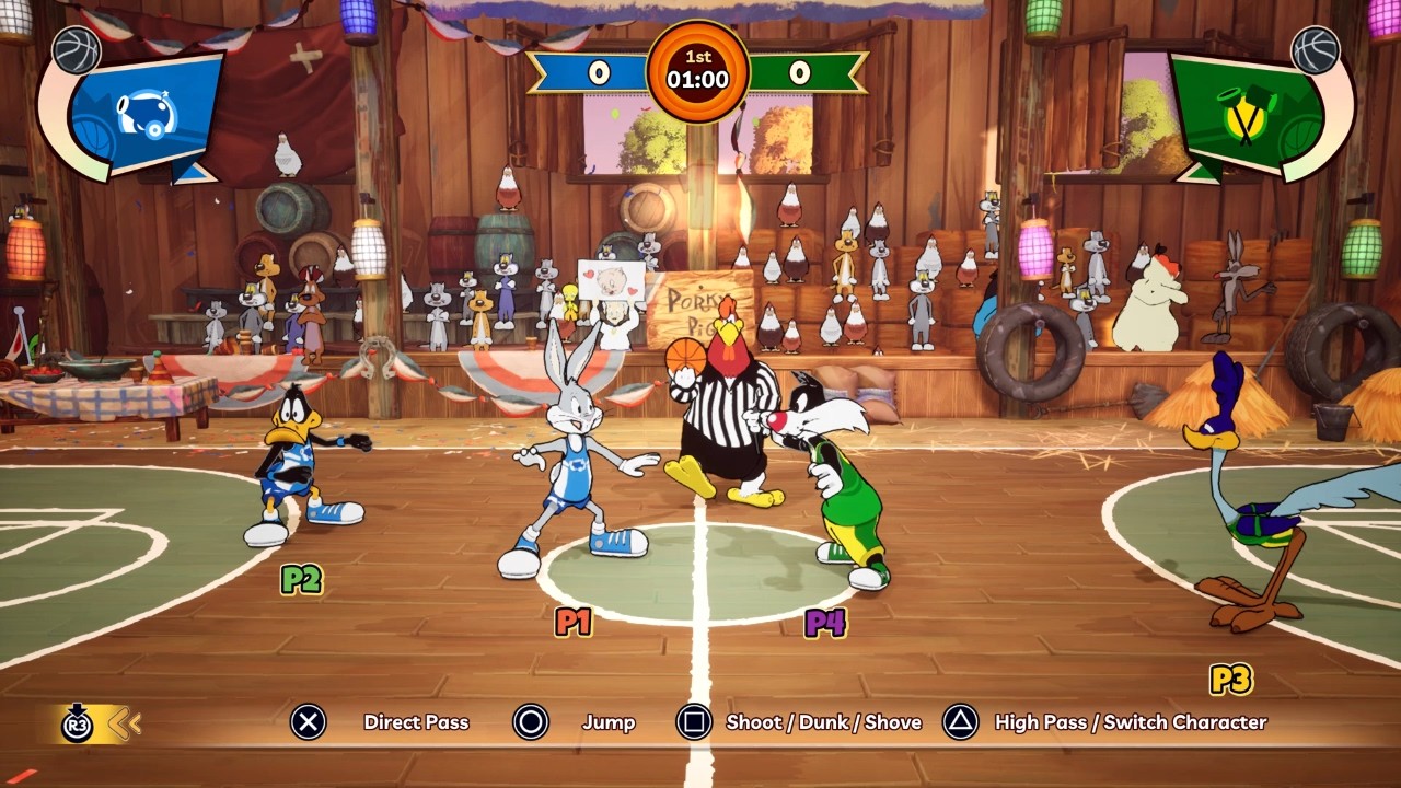Looney Tunes: Wacky World of Sports 4-Player vs Co-Op PS5 Gameplay - Basketball