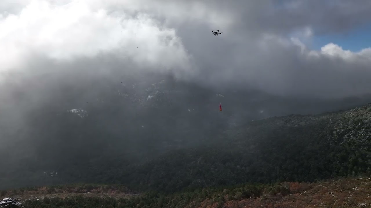 Drones de carga en zonas de montaña