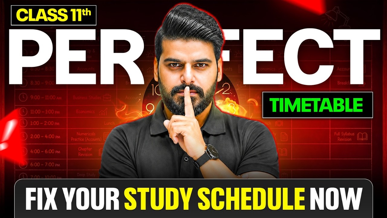 Perfect Study Timetable for Class 11 Commerce 😱🔥 | Fix Your Study Schedule NOW ⚠️