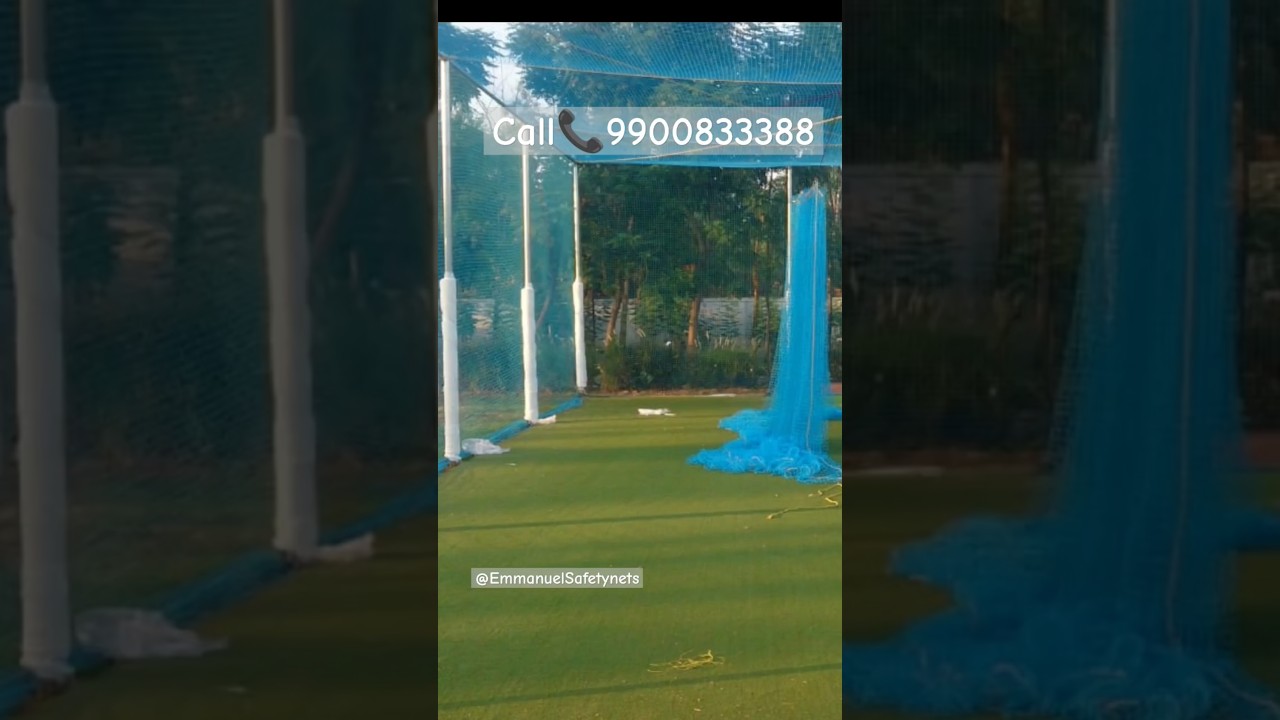 Cricket pratice Net😱installation in Bengaluru ||Call 📞9900833388 #emmanuelsafetynets #cricketnets