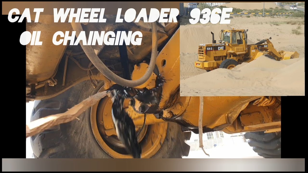 How to change Engine oil Cat 936E wheel loader | cat wheel loader ka oil kese change krte hain|