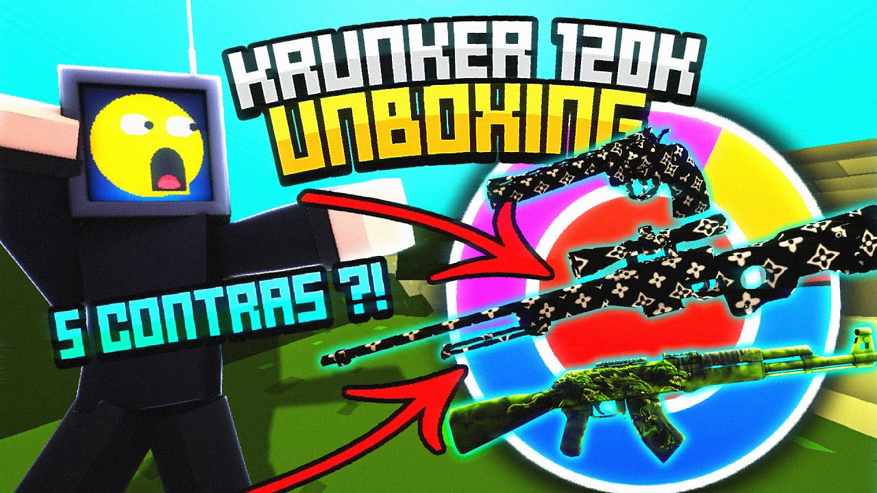 FASTEST 120,000 KR Krunker Unboxing! (5x CONTRABAND!)