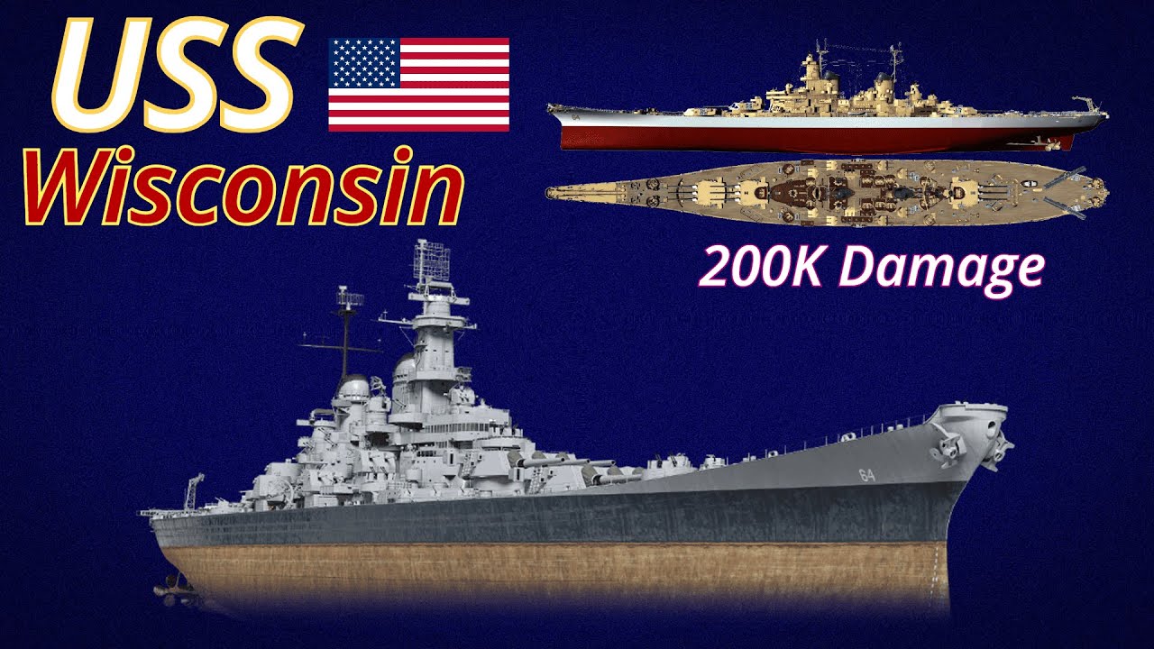 WoWs USS Wisconsin  |  200K Damage Battle Replay