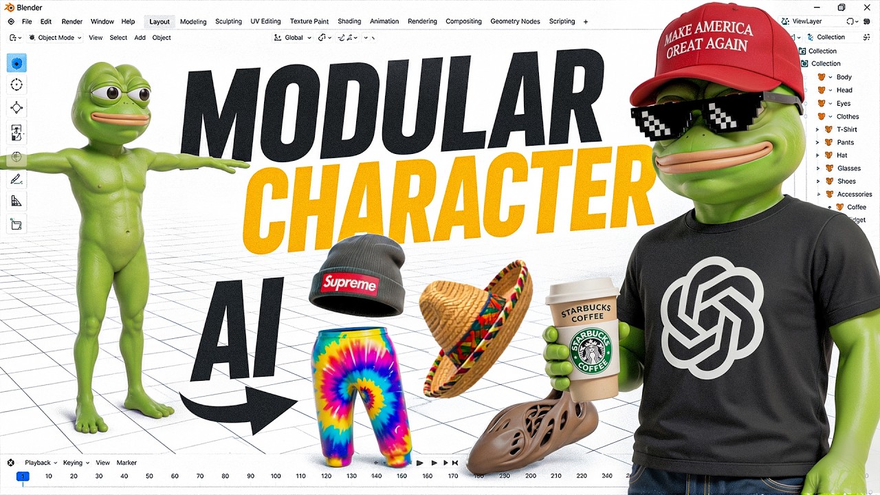 Customizable 3D Character in 1 Day - Full AI Workflow