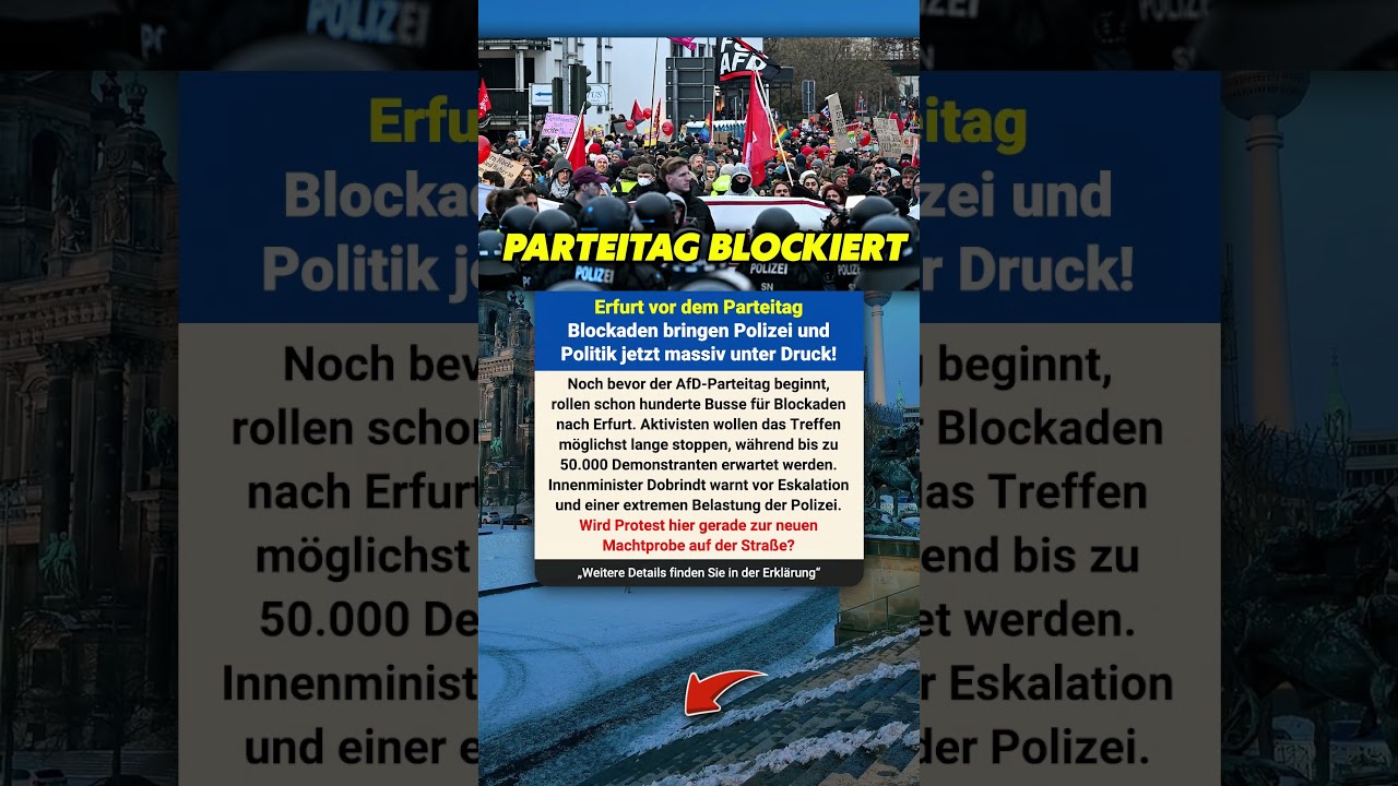 AfD-Parteitag in Erfurt: Blockaden erh&ouml;hen jetzt den Druck auf Polizei und Politik! #deutschland