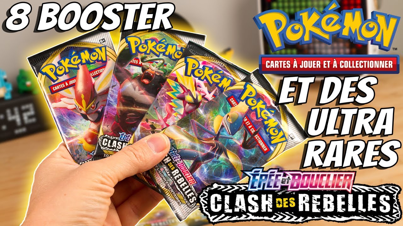 8 BOOSTER POKEMON EB2 Clash des Rebelles Carte V Max Ultra Rare Unboxing Français