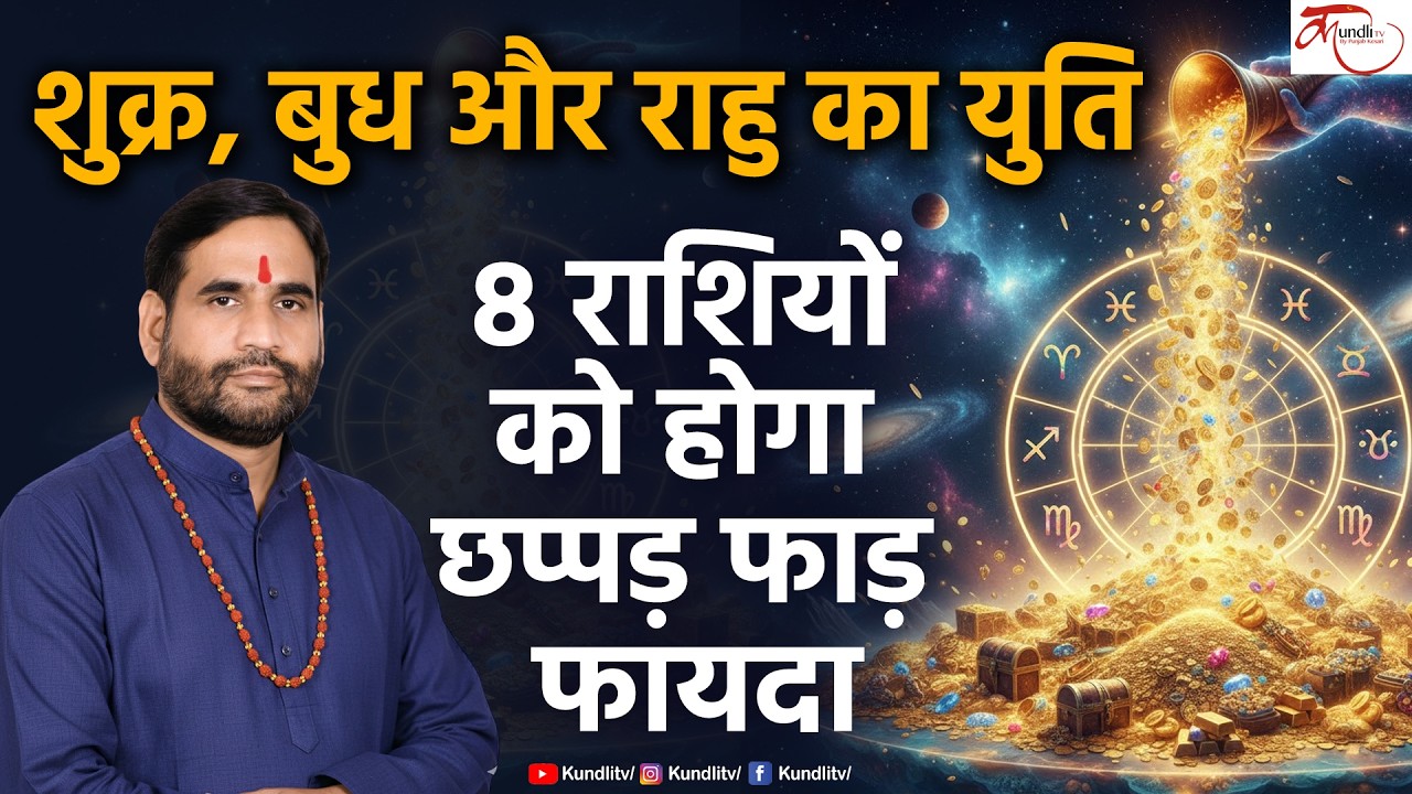 Venus Transit in Aquarius 2026 | Budh-Shukra-Rahu Yuti से 8 राशियों को बड़ा लाभ