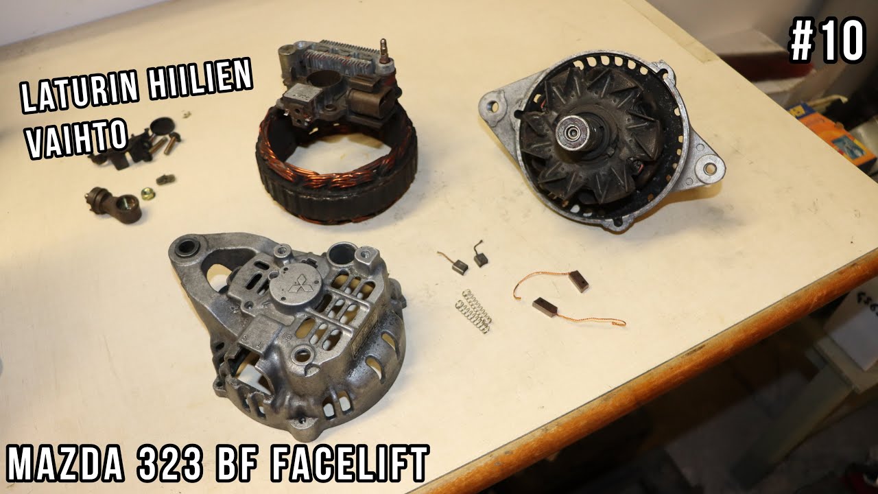 Mazda 323 BF Entisöinti Jakso 10: Laturin hiilien vaihto