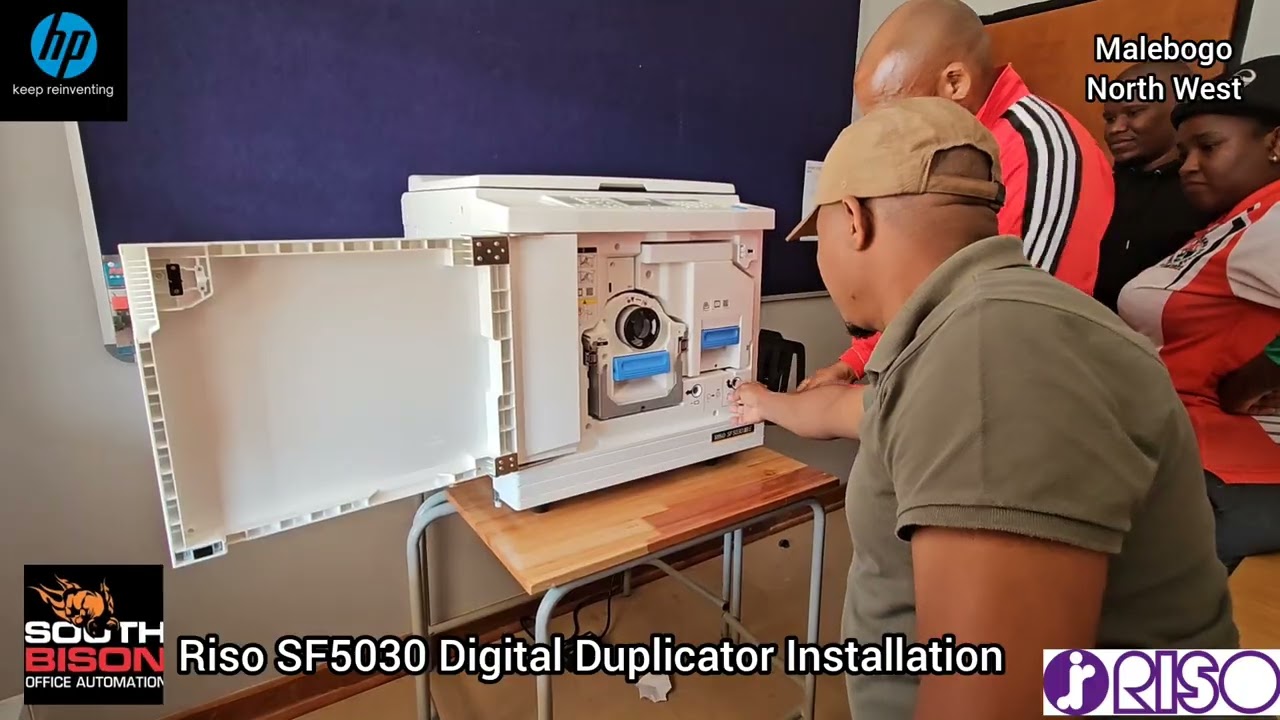 Riso SF5030 Digital Duplicator Installation  - Malebogo 