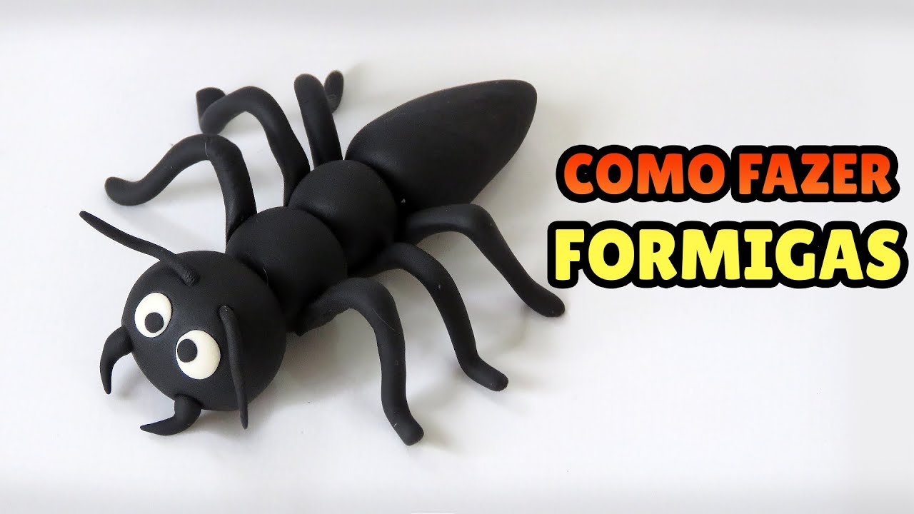 🔴Faça uma FORMIGUINHA - Tutorial Fácil Biscuit, clay, plastilina , Pasta Americana - DIY