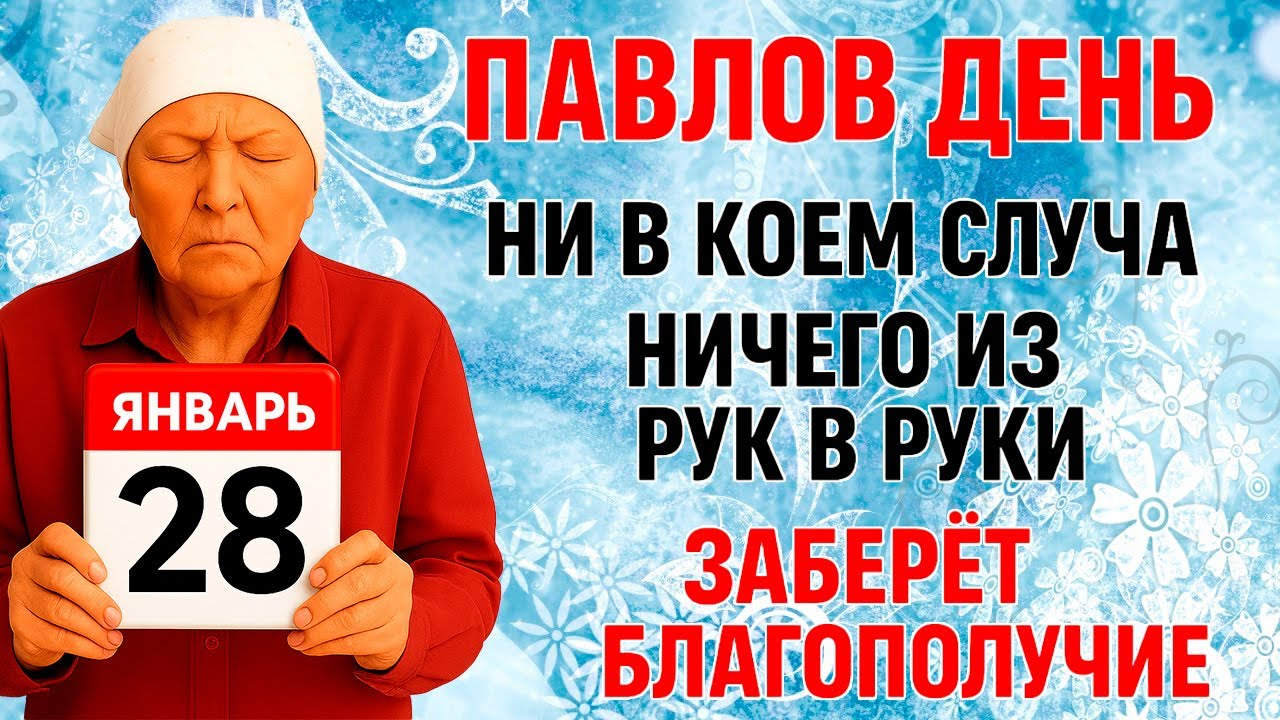 28 января Павлов День. Что нельзя делать 28 января. Народные Традиции и Приметы Дня.