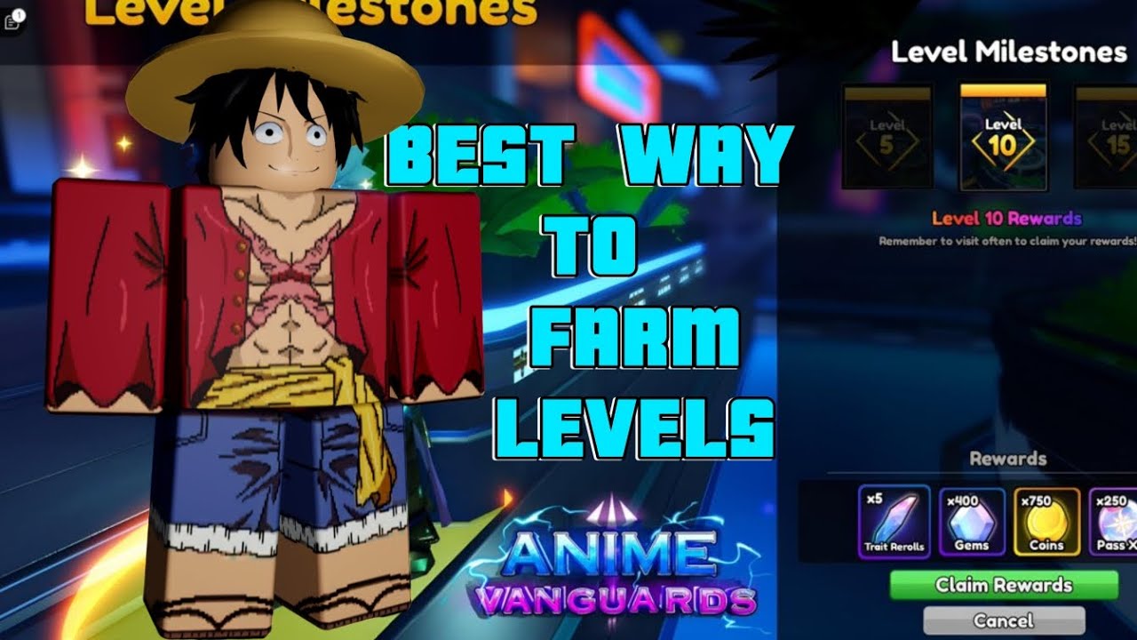 How to level up fast as a Beginner / New Player in Anime Vanguards on *mobile*