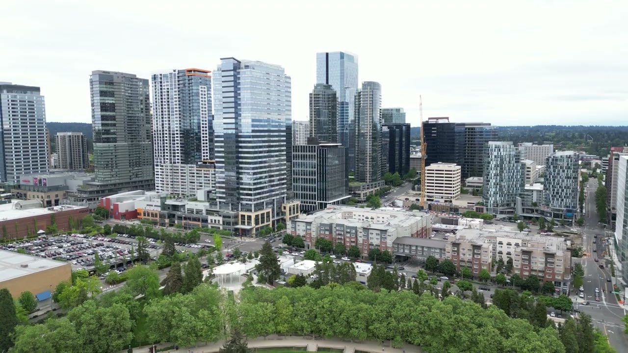 Drone Adventures in Bellevue Downtown: Stunning Aerial Views
