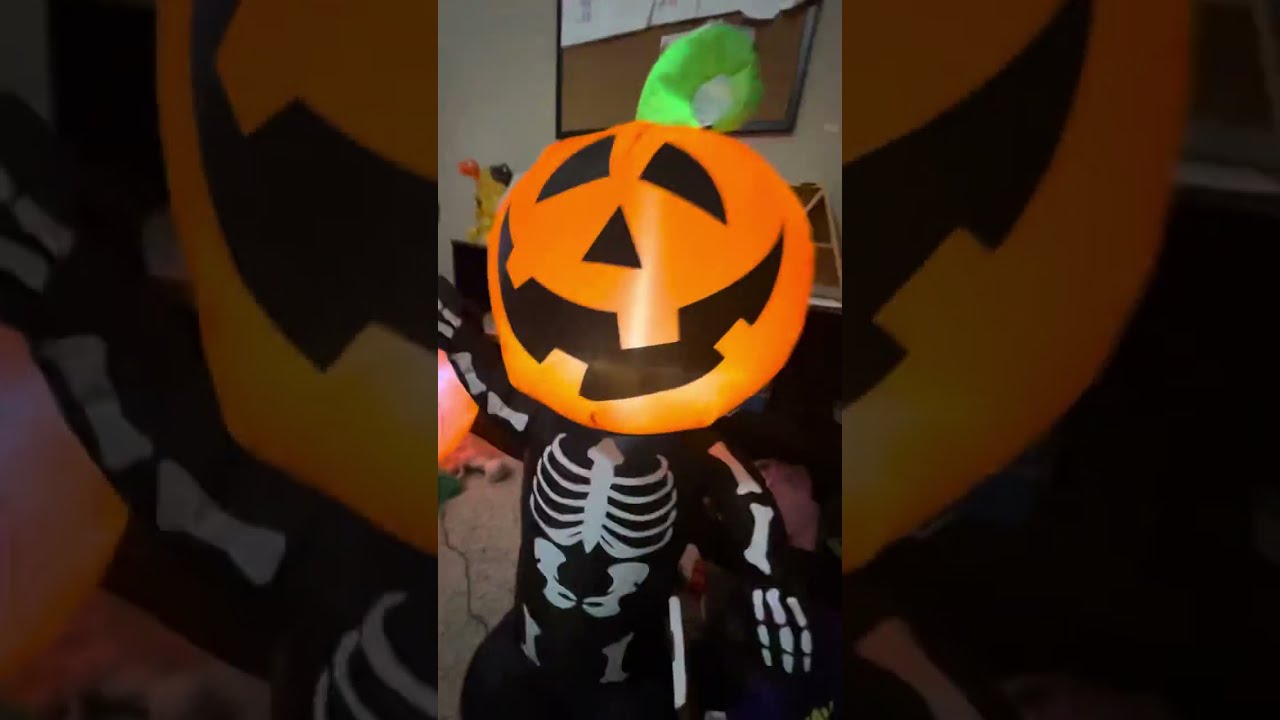 New Airblown Halloween pumpkin kid inflatable!  #halloween #inflatables #gemmy #pumpkin