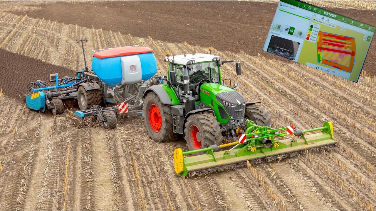 Mulching, Spading and Seeding Wheat at Variable rate | Fendt 942 ONE w/ 6m Imants 38FSX | vd Borne