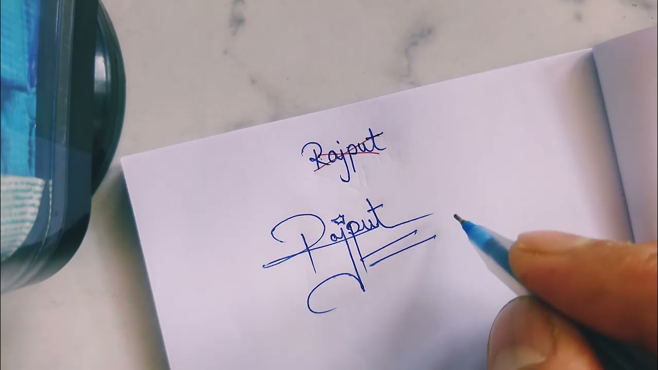 Rajput Signature Calligraphy video #calligraphyalphabet #signature #How to sign video