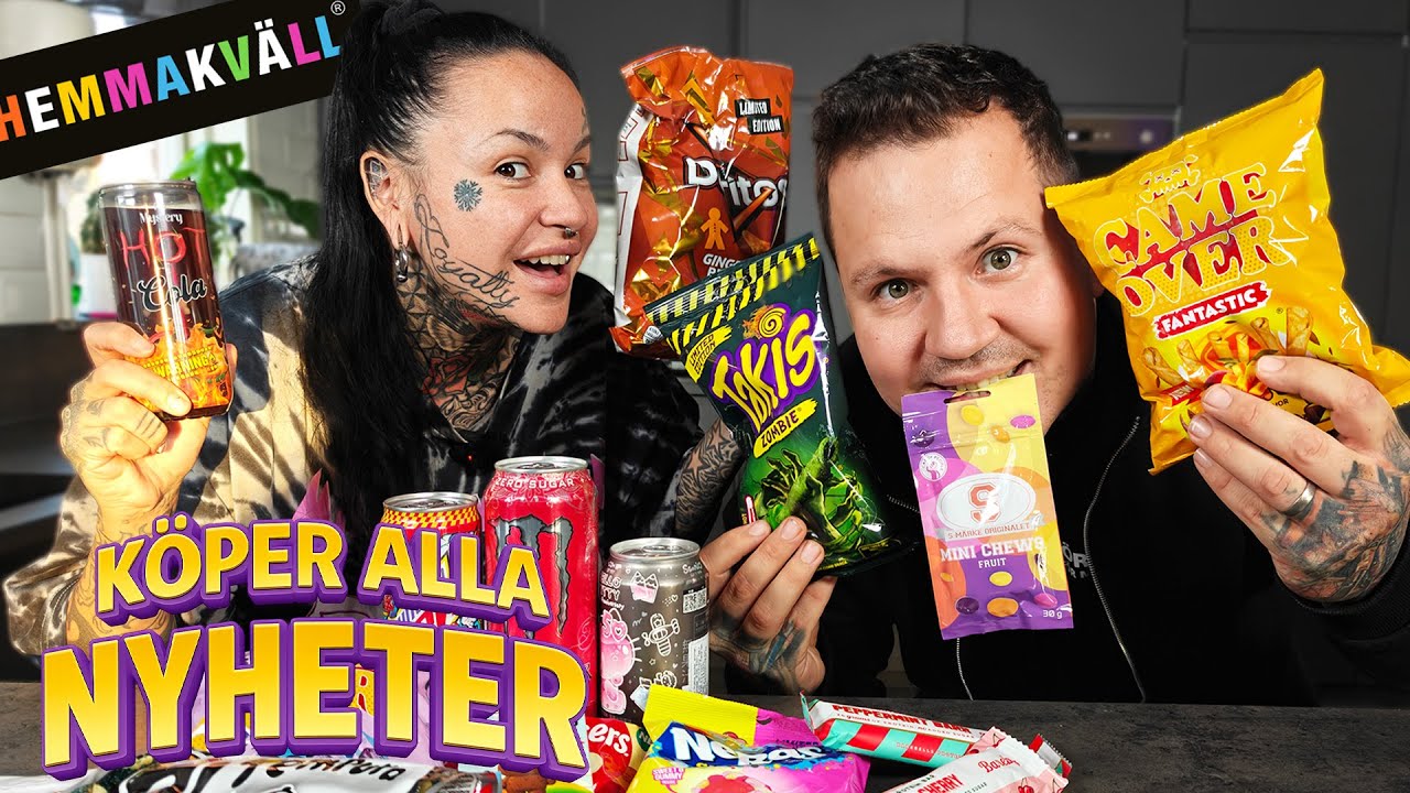 VI TESTAR ALLA NYA GODISNYHETER PÅ HEMMAKVÄLL! (VINTER 2025)