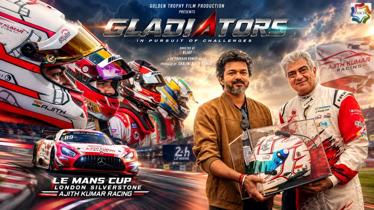 Gladiators Ajith Kumar Racing Movie - CM Vijay Cameo | Thala | Dare Devil | Shalini Ajith | AL Vijay