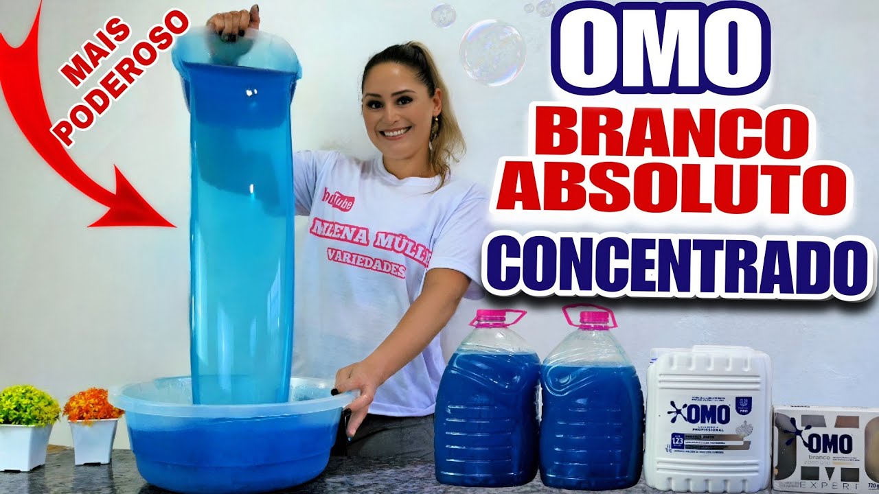 SAB&Atilde;O L&Iacute;QUIDO CONCENTRADO OMO CASEIRO PARA AS ROUPAS