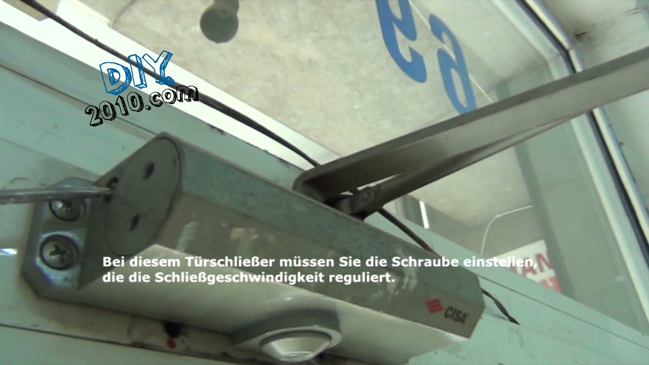 T&uuml;rschlie&szlig;er  einstellen | So stellen Sie die T&uuml;r schlie&szlig;geschwindigkeit ein | T&uuml;rschlie&szlig;er