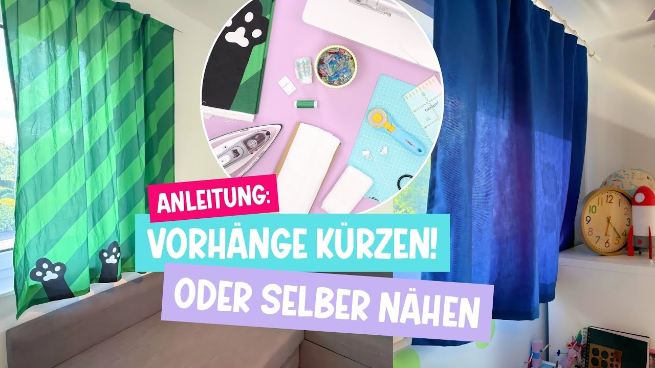 Anleitung: Vorhänge kürzen & Vorhänge selber nähen für Anfänger