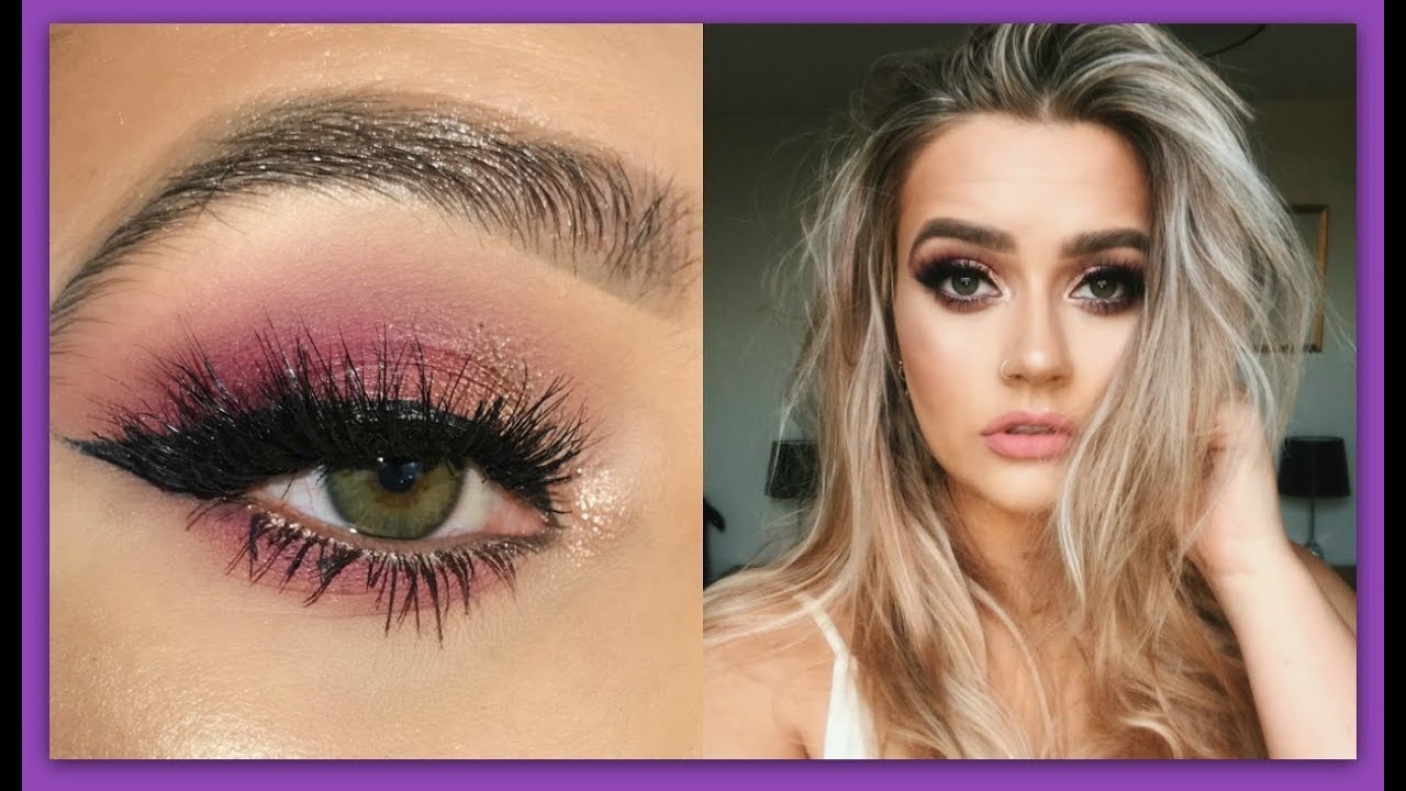 Perfect purple Prom makeup! Rainbow week | EmmasRectangle
