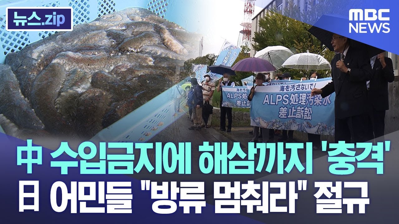 中 수입금지에 해삼까지 '충격'.. 日 어민들 
