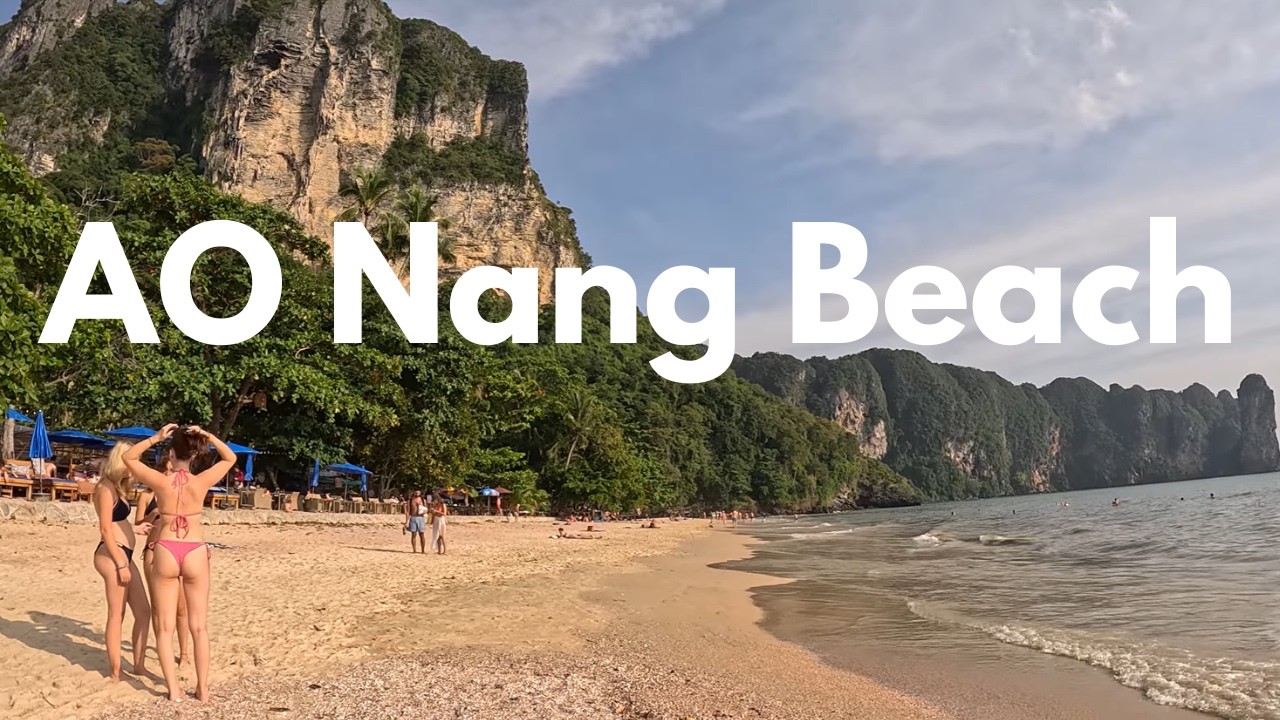 Walking Backwards on Ao Nang Beach | Calm Beach Walk, Thailand