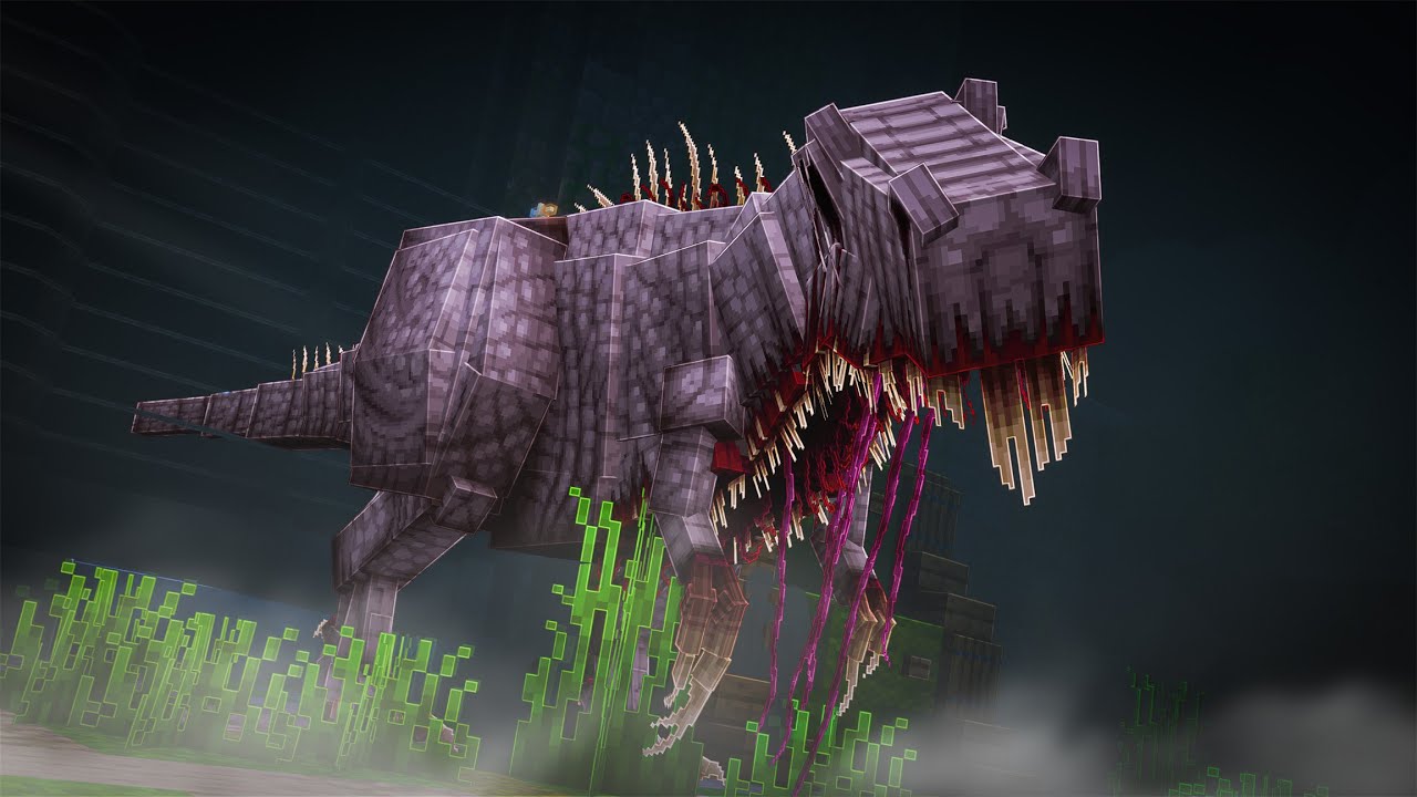 Minecraft's Dinosaur Horror Mod is TERRIFIYING: The Parasitic Rex