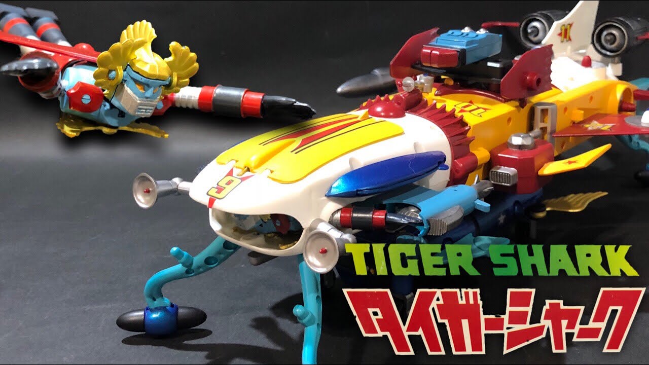 塗装編！ 【絶版】巨大合体マシン タイガーシャーク＆アトランジャー アオシマ プラモデル  TigerShark & ATRANJER Gattai Plastic Models
