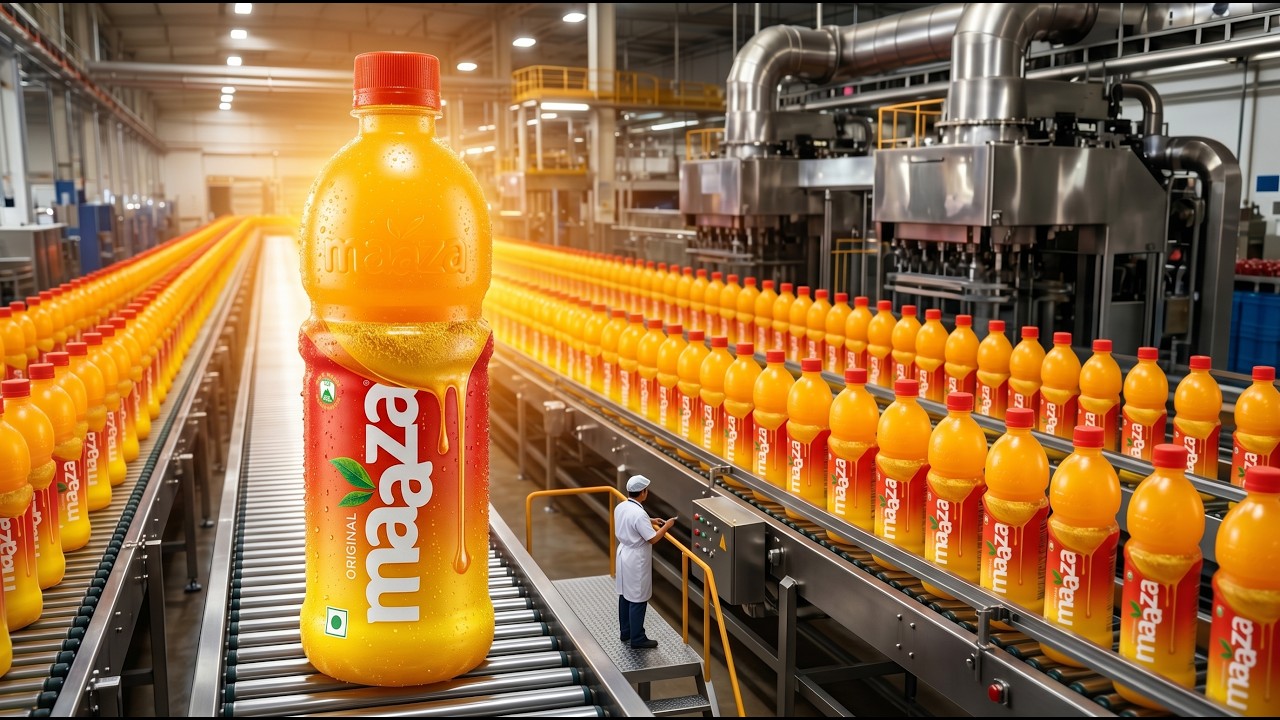 Как производится напиток Maaza Mango 🥭 | Полный производственный процесс раскрыт