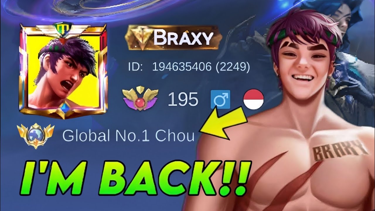 BRAXY CHOU IS FINALLY BACK! | TOP 1 GLOBAL CHOU BUILD TUTORIAL - MLBB