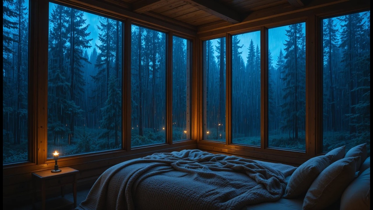 Rain Sounds for Deep Sleep 🌧️ Calm Night Rain on Window | Relaxing White Noise