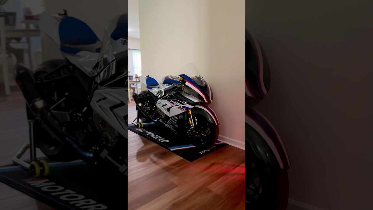 Это первая крупная вещь, которую мы установили в новом доме #hp4race #bmw #bmwmotorrad #bmws1000rr