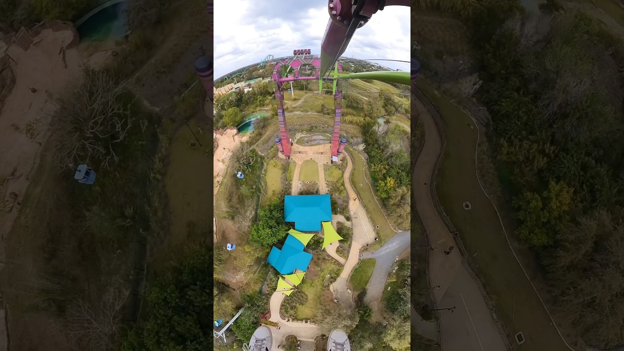 Riding the world&rsquo;s TALLEST Screamin Swing #buschgardens #themepark