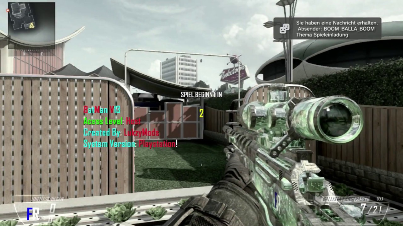 Bo2 1VS1 MOD MENU TROLLLING!!! deutsch