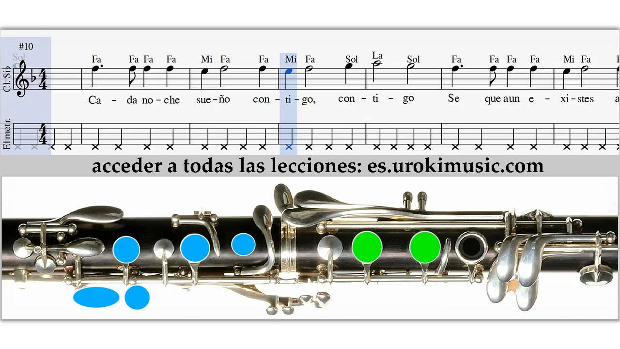 Como Tocar Clarinete Titanic My Heart Will Go On - Notas musicales, Tablatura tutorial