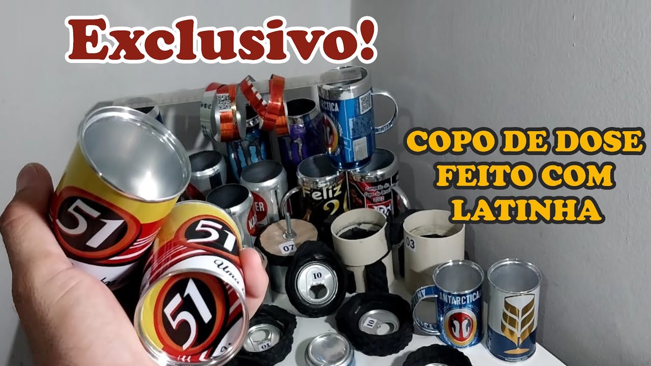 Como fazer um mini copo com latinha