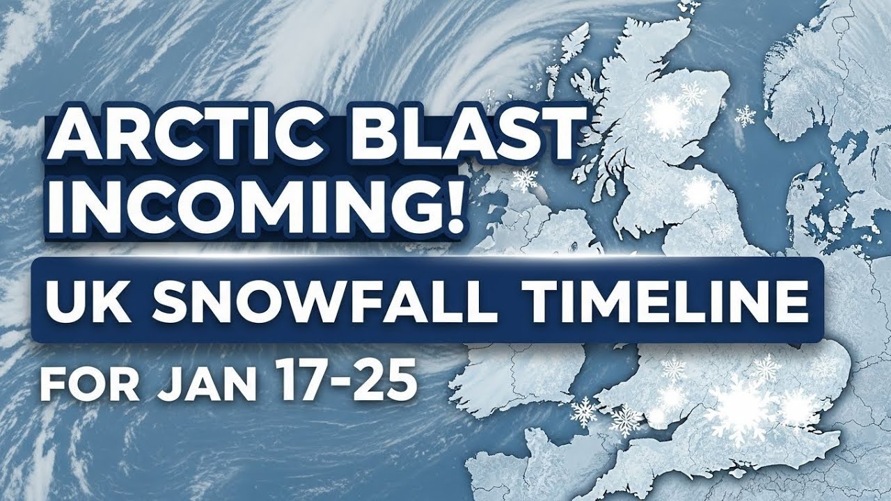 Приближается арктический холод! График снегопадов в Великобритании с 17 по 25 января 