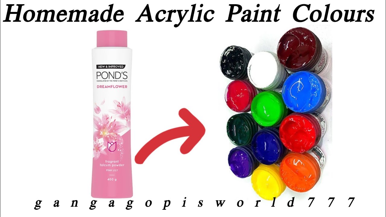 Homemade Acrylic Paint Colours|gangagopisworld777|gangofactz #acrylicpaints #paint #paintcolors