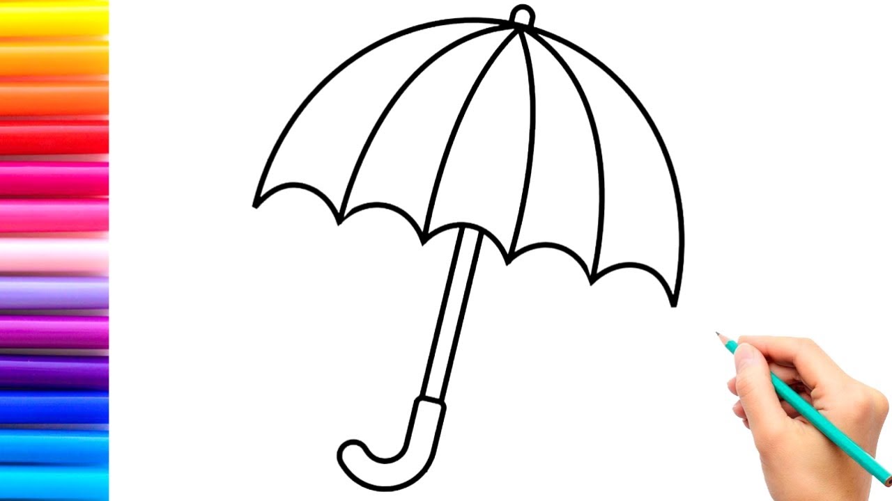 How to Draw Umbrella | Umbrella Drawing | Draw Smart
