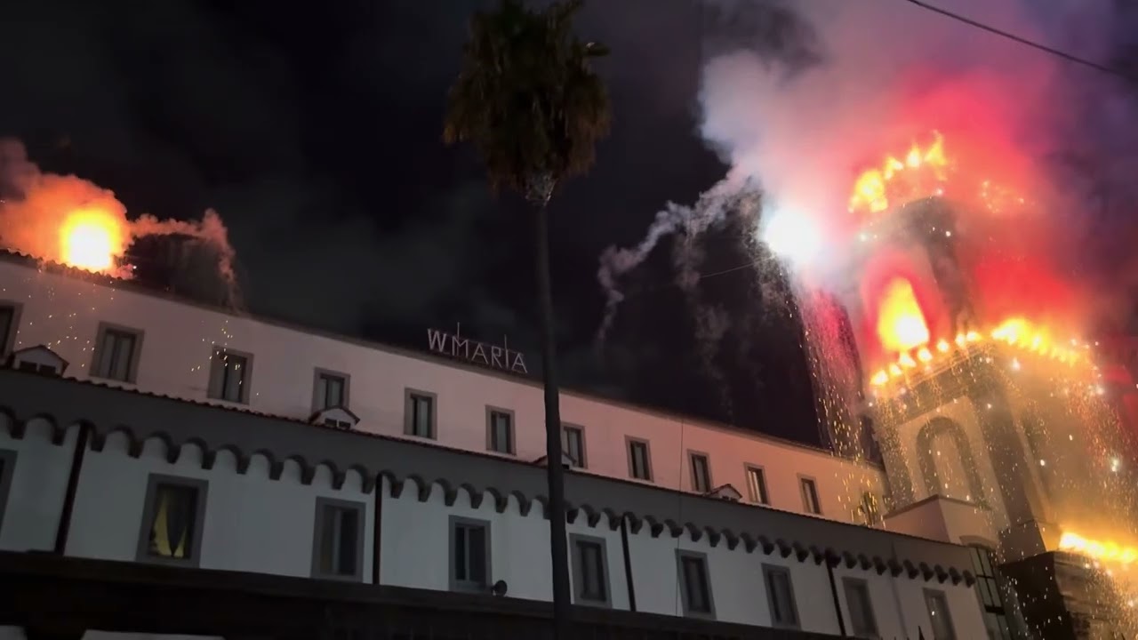 Incendio al campanile Madonna dell’Arco 5 settembre 2024