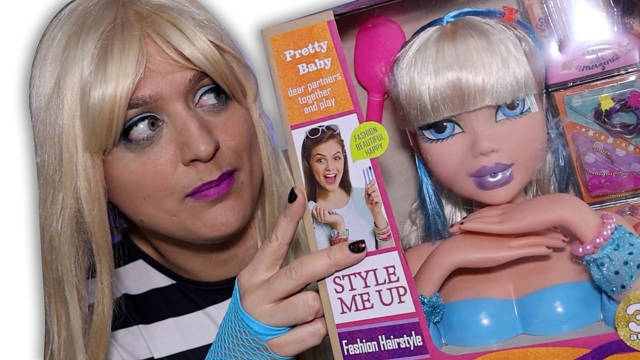 חיקוי ראש בובת מיי סין style me up fashion hairstyle doll pretty baby